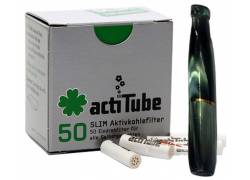 Pipex Acrylic Cigarette Pipe for Replacement Filter ActiTube 7mm - Extra Slim 5.7mm - Green
