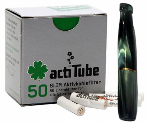 Pipex Acrylic Cigarette Pipe for Replacement Filter ActiTube 7mm - Extra Slim 5.7mm - Green -  Price: 17,30€
