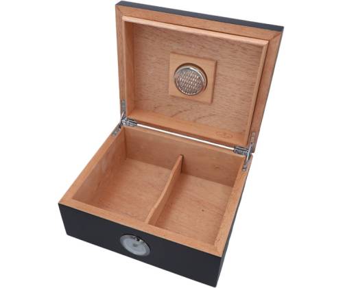 Σετ Ξύλινος Υγραντήρας Πούρων Sikarlan με Υγρασιόμετρο, Σταχτοδοχείο και Πουροθήκη Καφέ για 30 Πούρα - Ξύλο Κέδρου 26x22x11cm - Τιμή: 114,00€