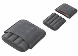 Angelo Leather Cigar Case for 4 Cigarillos (Cigarillo) Gray