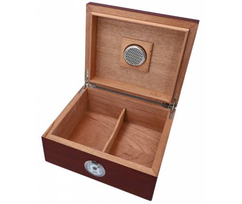 Σετ Ξύλινος Υγραντήρας Πούρων Sikarlan με Υγρασιόμετρο, Σταχτοδοχείο και Πουροθήκη Καφέ για 30 Πούρα - Ξύλο Κέδρου 26x22x11cm - Τιμή: 114,00€