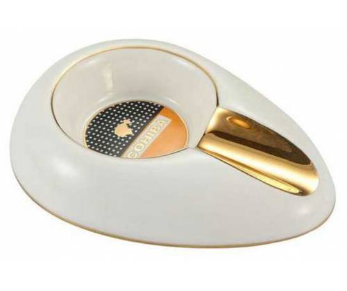 Σταχτοδοχείο Κεραμικό Cohiba 1 θέσης για Πούρα Λευκό - ASH-17-1 - Τιμή: 22,50€