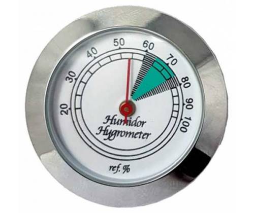 Αναλογικό Υγρασιόμετρο για Πούρα Ασημί 42mm - 4610S - Τιμή: 5,20€