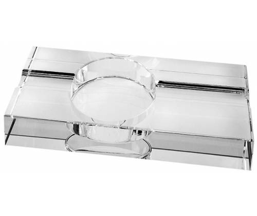 Angelo Σταχτοδοχείο Γυάλινο 2 θέσεων «Crystal» για Πούρα - 20cm - Τιμή: 62,00€