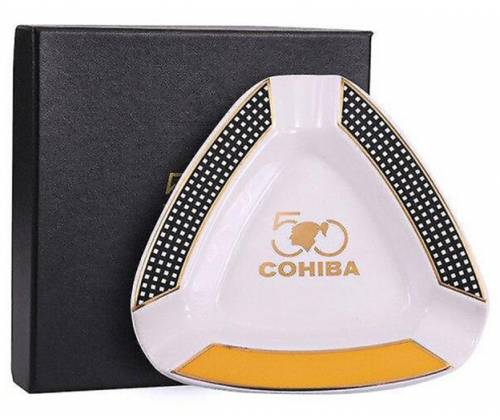 Σταχτοδοχείο Κεραμικό Cohiba 2 θέσεων για Πούρα Λευκό - ASH-110 - Τιμή: 25,50€