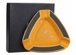 Σταχτοδοχείο Κεραμικό Cohiba 2 θέσεων για Πούρα Κίτρινο - ASH-111