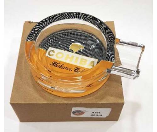 Σταχτοδοχείο Γυάλινο Cohiba 1 θέσης για Πούρα - ASH-326-6 - Τιμή: 12,90€