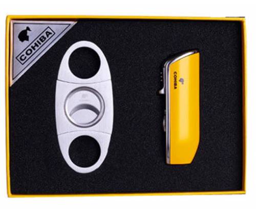 Σετ Αναπτήρας για Πούρο Cohiba με Πουροκόφτη - Τιμή: 34,90€