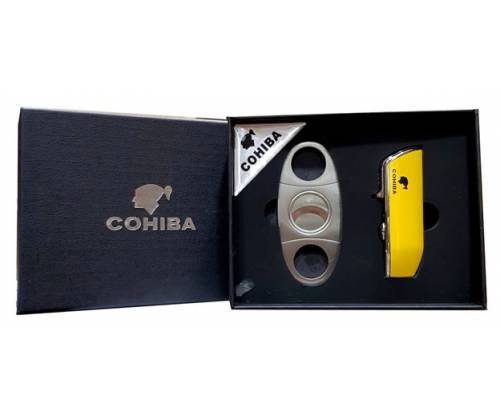 Σετ Αναπτήρας για Πούρο Cohiba με Πουροκόφτη - Τιμή: 34,90€