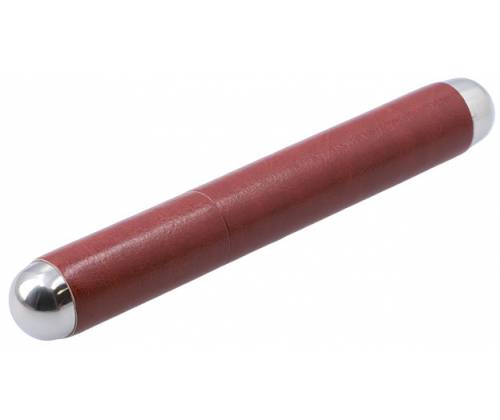 Gentelo Metal Cigar Case for 1 Cigar with Leather Lining Brown - 17cm -  Price: 9,90€