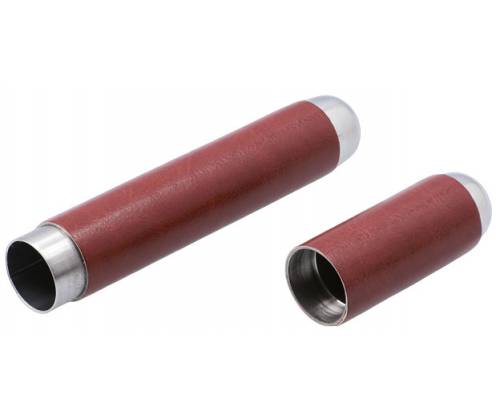 Gentelo Metal Cigar Case for 1 Cigar with Leather Lining Brown - 17cm -  Price: 9,90€