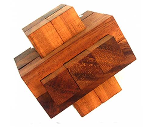 Ξύλινος Κατασκευαστικός Γρίφος Συμπαγής Εμπλοκή (Notch) - Τιμή: 12,00€