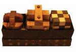 Ξύλινος Κατασκευαστικός Γρίφος Κασετίνα 3 Γρίφων (Gift Box)