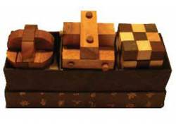 Ξύλινος Κατασκευαστικός Γρίφος Κασετίνα 3 Γρίφων (Gift Box)