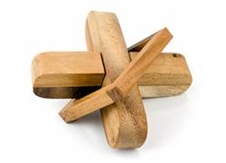 Wooden Logic Puzzle Cross Out