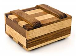 Wooden Logic Puzzle In Box Secret Box Medium