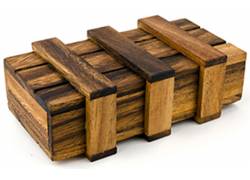 Wooden Logic Puzzle In Box Double Secret Box Large