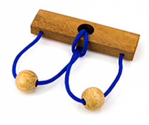 Ξύλινος Γρίφος  Με Σχοινιά & Κόμπους String Puzzle - Τιμή: 4,00€