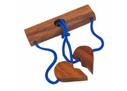 Ξύλινος Γρίφος  Με Σχοινιά & Κόμπους Broken Heart