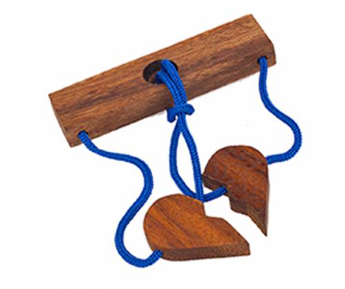 Ξύλινος Γρίφος  Με Σχοινιά & Κόμπους Broken Heart - Τιμή: 4,50€