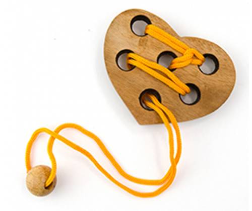 Ξύλινος Γρίφος Με Σχοινιά & Κόμπους Only One Lover - Τιμή: 6,00€