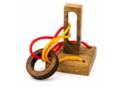 Ξύλινος Γρίφος  Με Σχοινιά & Κόμπους Crazy String