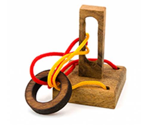 Ξύλινος Γρίφος  Με Σχοινιά & Κόμπους Crazy String - Τιμή: 7,00€
