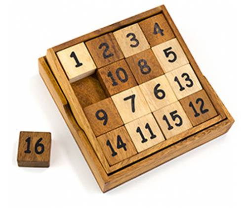 Wooden Logic Puzzle Slide Fifteen -  Price: 14,00€