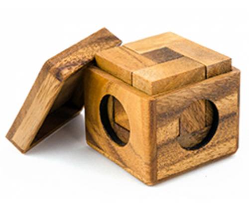 Ξύλινος Σχεδιαστικός Γρίφος Cube Puzzle 3D Small - Τιμή: 12,00€