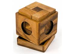Ξύλινος Σχεδιαστικός Γρίφος Cube Puzzle 3D Large