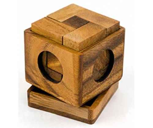 Ξύλινος Σχεδιαστικός Γρίφος Cube Puzzle 3D Large - Τιμή: 13,00€
