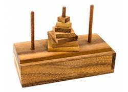 Wooden Logic Puzzle Pagoda (Tower Of Anoi) Small