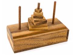 Wooden Logic Puzzle Pagoda (Tower Of Anoi) Medium