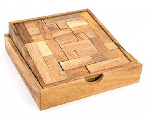 Ξύλινος Σχεδιαστικός Γρίφος Square Puzzle - Τιμή: 16,00€