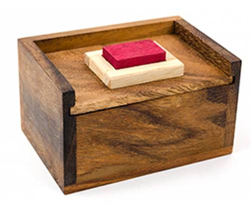 Ξύλινος Γρίφος Λογικής Σε Κουτί Hide Red Stone - Τιμή: 15,00€
