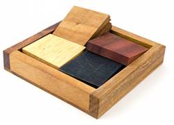 Wooden Logic Puzzle In Box Rhombus