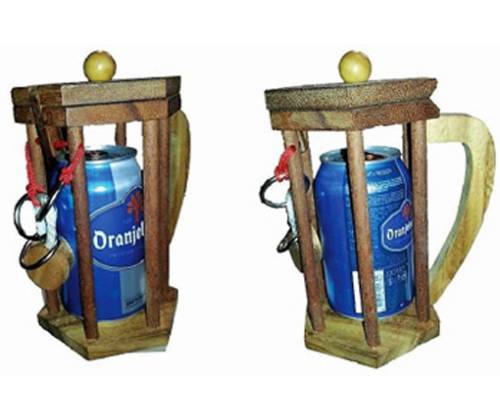 Ξύλινος Γρίφος Με Σχοινιά & Κόμπους Beer In Jail - Τιμή: 22,00€