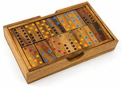 Ξύλινο Επιτραπέζιο Παιχνίδι Dominoes 6"