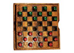 Ξύλινο Επιτραπέζιο Παιχνίδι Checkers Small