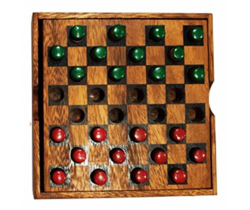 Ξύλινο Επιτραπέζιο Παιχνίδι Checkers Small - Τιμή: 12,00€