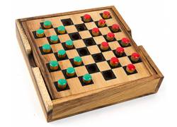 Ξύλινο Επιτραπέζιο Παιχνίδι Checkers Large