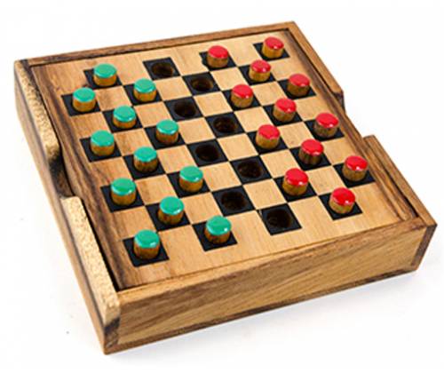 Wooden Board Game Checkers Large -  Price: 15,00€