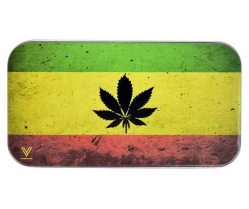 Μεταλλική Ταμπακιέρα V-Syndicase Tin Box - Rasta Leaf - Τιμή: 3,90€