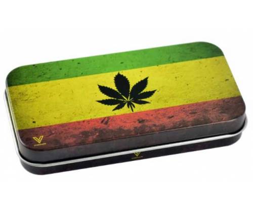 Μεταλλική Ταμπακιέρα V-Syndicase Tin Box - Rasta Leaf - Τιμή: 3,90€