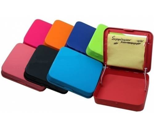 Pappous Metallic Cigarette Rolling Case - (47302-230) - Different Colors 70mm -  Price: 2,90€