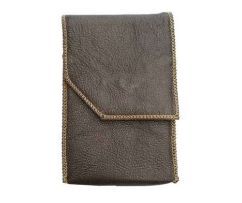 Χειροποίητη Δερμάτινη Θήκη για Πακέτο Τσιγάρων Καφέ Σκούρο - Κανονικό μέγεθος - Τιμή: 9,90€