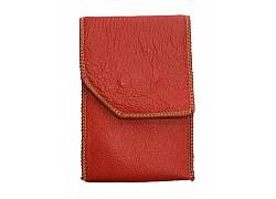 Χειροποίητη Δερμάτινη Θήκη για Πακέτο Τσιγάρων Κόκκινη - Κανονικό μέγεθος