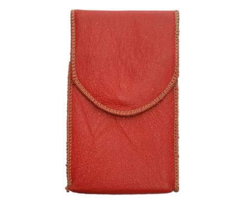 Χειροποίητη Δερμάτινη Θήκη για Πακέτο Τσιγάρων Κόκκινη - Μέγεθος 100άρι - Τιμή: 9,90€