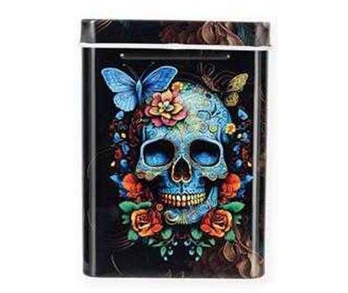 Μεταλλική Θήκη Τσιγάρων - Skull Design #2 - Τιμή: 3,80€