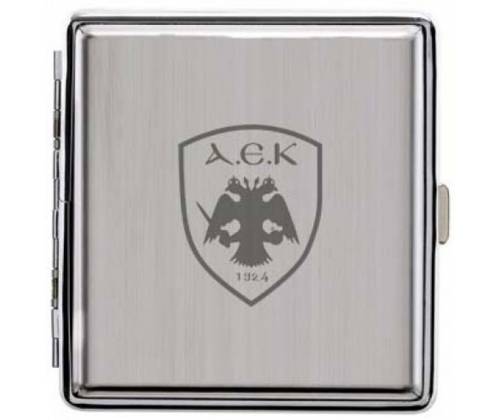 Μεταλλική Ταμπακιέρα με Ανεξίτηλη Χάραξη ΑΕΚ - Τιμή: 11,00€